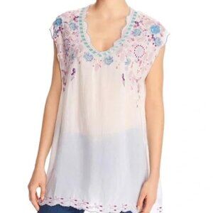 Johnny Was Hayden Tunic In White size XL